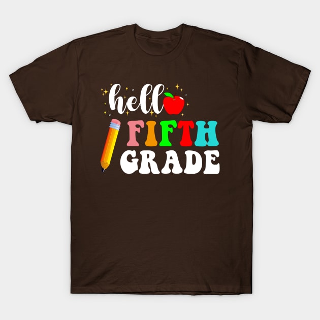 Team 5th Grade Hello Fifth Grade Crew Squad Teacher Kids T-Shirt T-Shirt by peskybeater